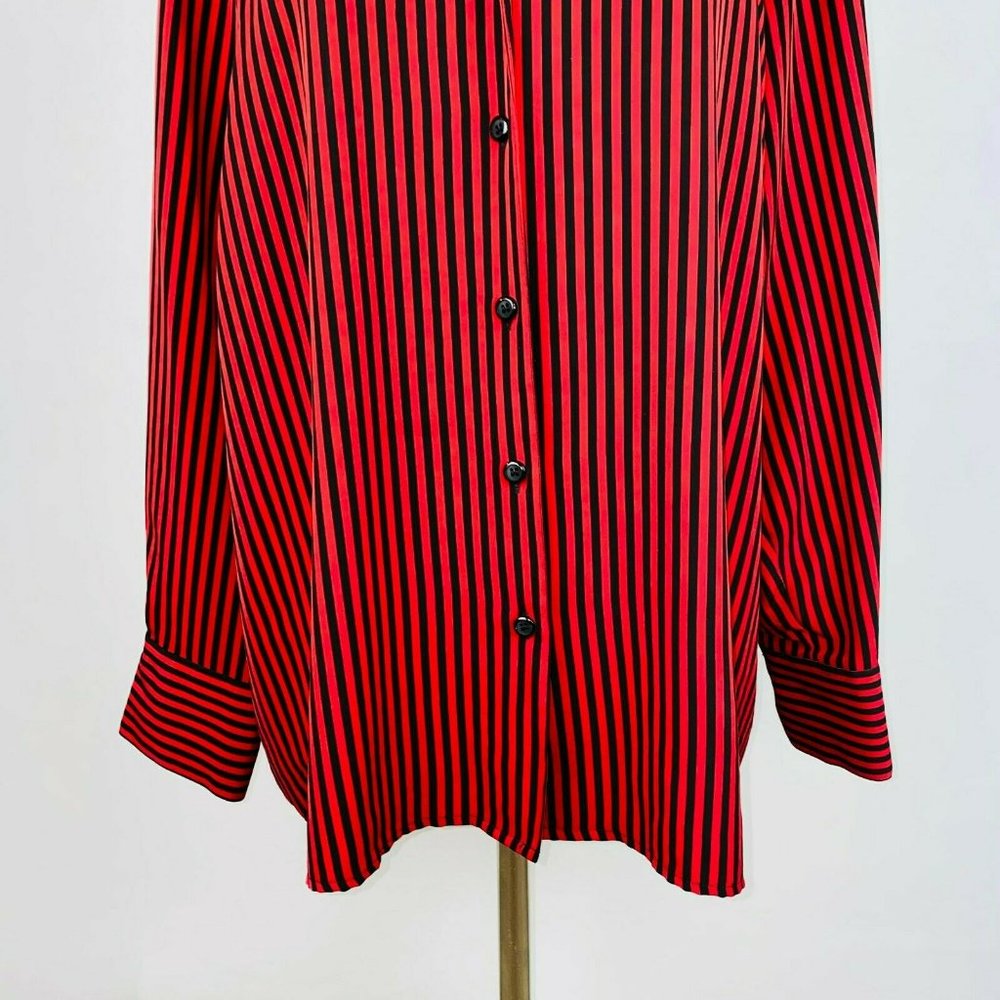 Notations Womens 2x Plus Polyester Red Black Stri… - image 3